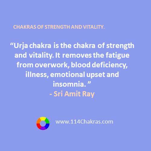 chakras of strength and vitality.